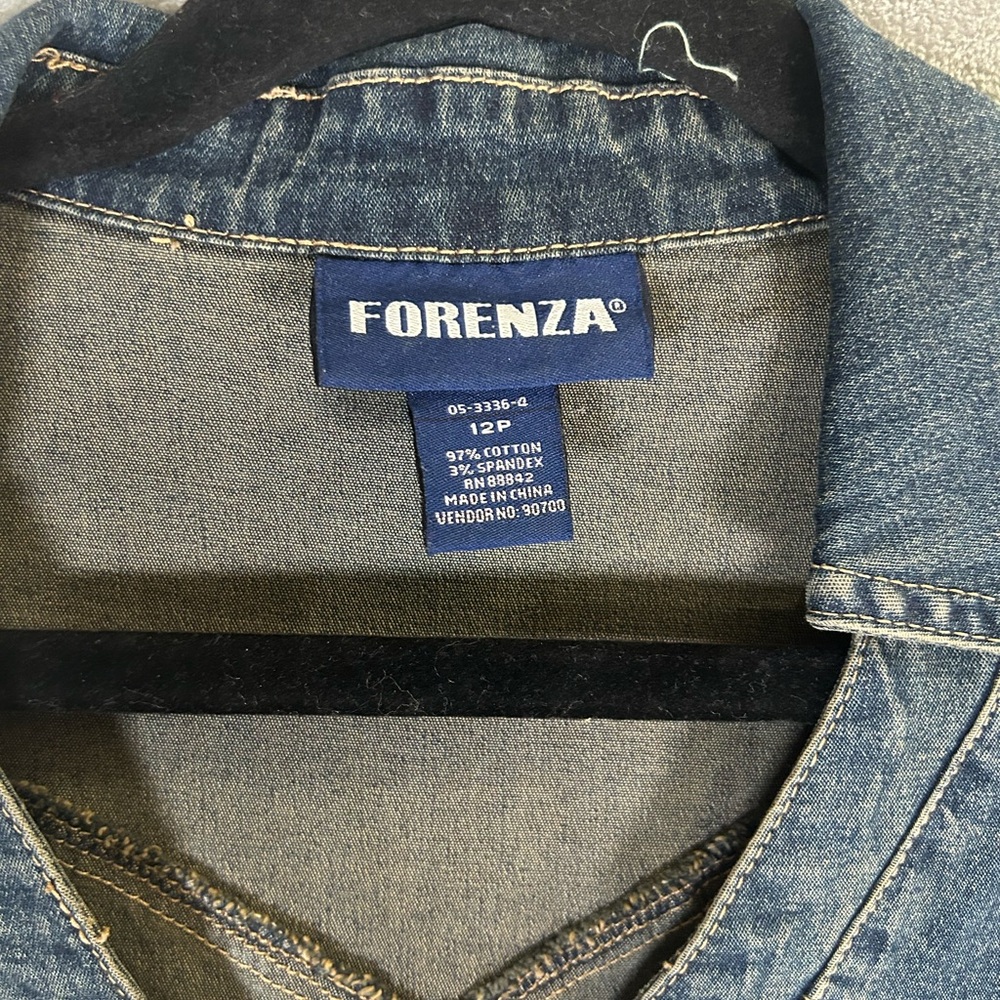 Vintage Forenza v- neck denim maxi dress - Picture 3 of 11